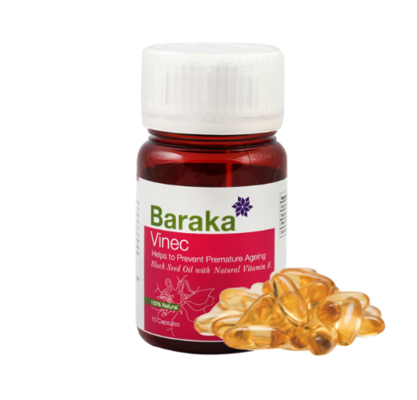 Baraka Vinec - 30 Capsules - Black Seed Oil - Natural Vitamin E