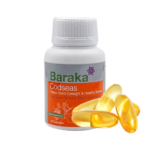 Baraka Codseas - 60 Capsules - Healthy Bones - Good Eyesight - Natural