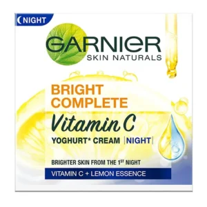 GARNIER Bright Complete Vitamin C Yoghurt Night Cream |Anti-Dark Spots Moisturiser