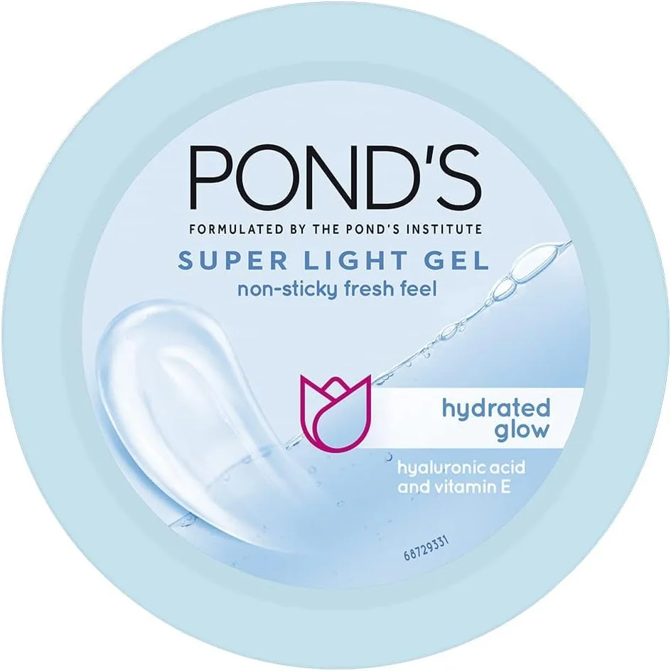POND'S Super Light Gel Moisturizer | Oil-Free & Non-Sticky | Hyaluronic Acid & Vitamin E | 100ml