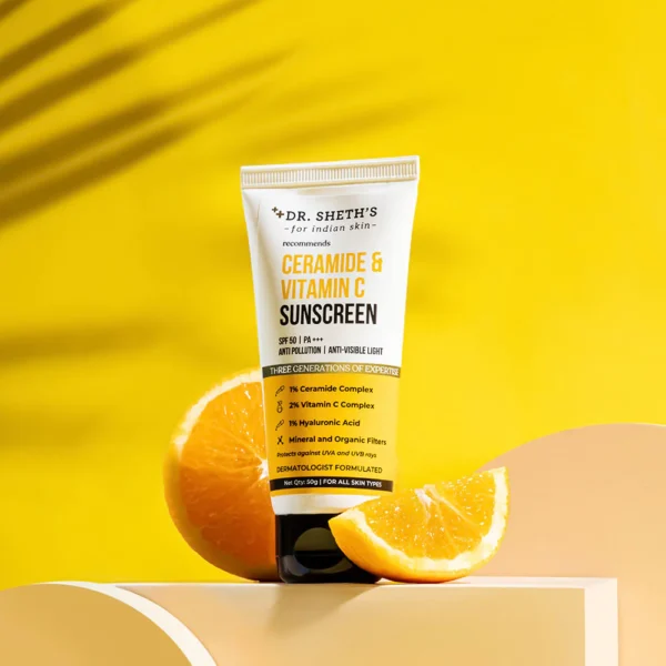 Dr. Sheth's Sunscreen - SPF 50 PA+++ Ceramide & Vitamin C
