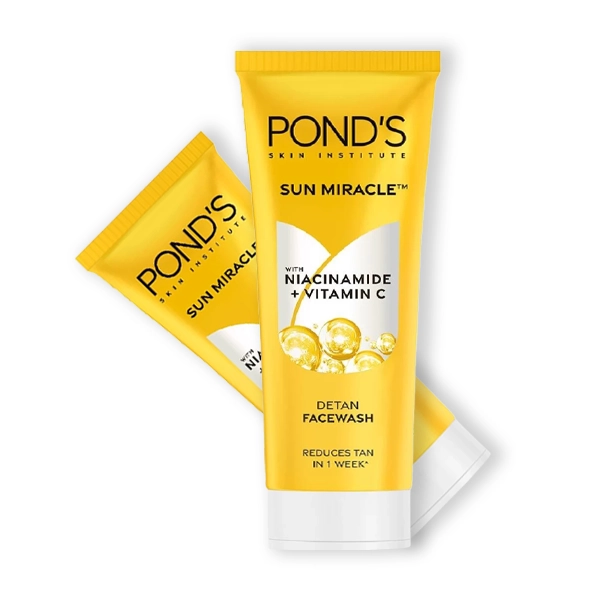 POND'S DeTan Face Wash – Sun Miracle with Niacinamide & Vitamin C (100g)