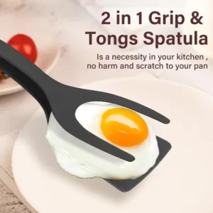 2-in-1 Grip and Flip Spatula Tongs – Multi-functional Kitchen Tool