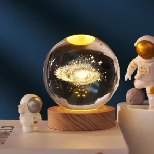Solar System Crystal Ball with LED Light Base