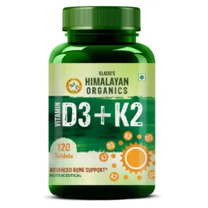 Vlado’s Himalayan Organics Vitamin D3 + K2 – Advanced Bone & Heart Health Formula – 120 Tablets